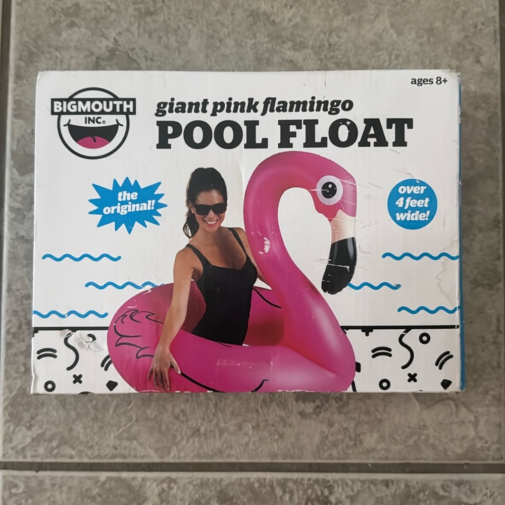 Giant pink flamingo pool float